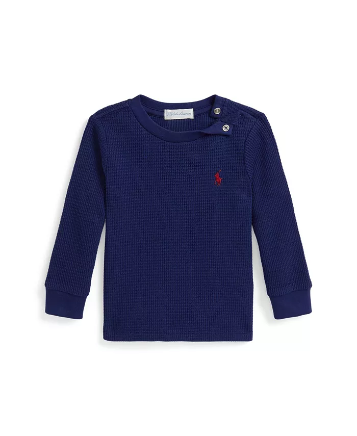 Детская футболка для мальчиков с вафельной вязкой Polo Ralph Lauren, синий
Детская футболка для мальчиков с вафельной вязкой Polo Ralph Lauren, синий