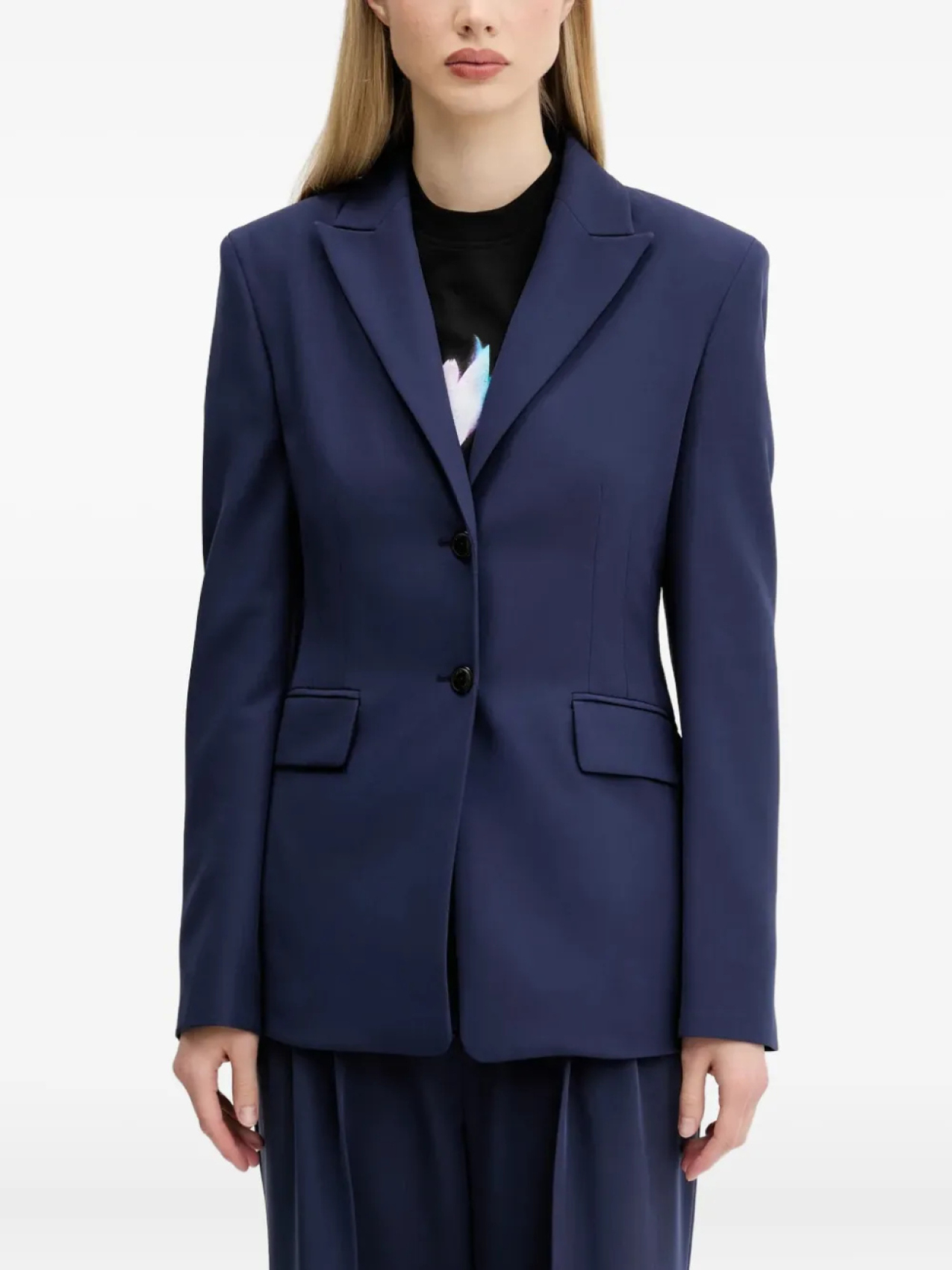 Однобортный структурированный пиджак HUGO, синий
Однобортный структурированный пиджак HUGO, синий