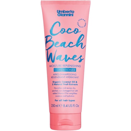 Питательный кондиционер Coco Beach Waves для сухих поврежденных волос с кокосовым маслом, фруктовыми экстрактами и витамином Е, аромат тропического кокоса Umberto Giannini
Питательный кондиционер Coco Beach Waves для сухих поврежденных волос с кокосовым маслом, фруктовыми экстрактами и витамином Е, аромат тропического кокоса Umberto Giannini