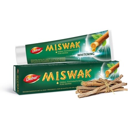 Отбеливающая зубная паста Miswak Herbal 100 г для крепких зубов и яркой улыбки. Натуральный уход за полостью рта, обогащенный чистым экстрактом мисвака Dabur
Отбеливающая зубная паста Miswak Herbal 100 г для крепких зубов и яркой улыбки. Натуральный уход за полостью рта, обогащенный чистым экстрактом мисвака Dabur