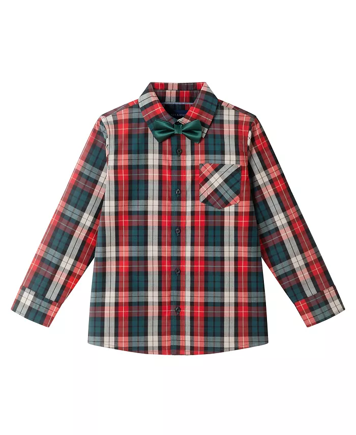 Детская зеленая/красная/бежевая клетчатая рубашка на пуговицах с бабочкой Andy & Evan
Детская зеленая/красная/бежевая клетчатая рубашка на пуговицах с бабочкой Andy & Evan