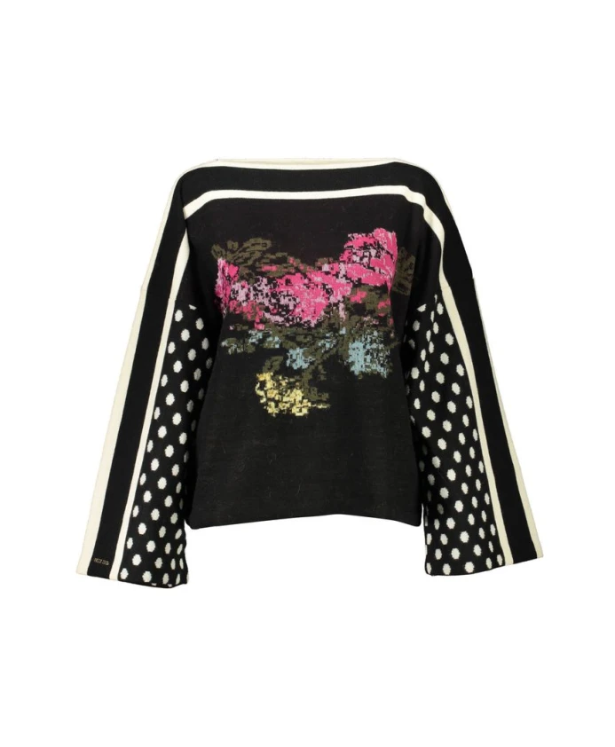 Пуловер с широкими рукавами и вырезом-лодочкой Blugirl, черный
Пуловер с широкими рукавами и вырезом-лодочкой Blugirl, черный