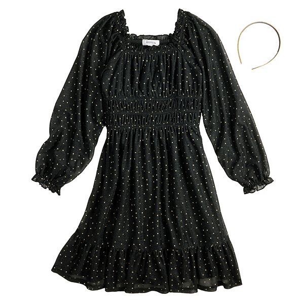 Платье с блестками и ободок для девочек 7-16 лет, размеры regular и plus Speechless, Black
Платье с блестками и ободок для девочек 7-16 лет, размеры regular и plus Speechless, Black