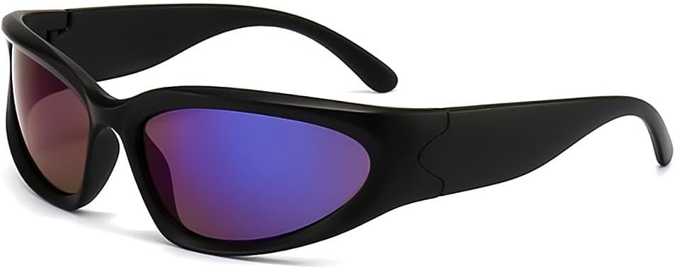 Модные солнцезащитные очки в стиле Y2K с обтекаемой формой для женщин и мужчин, толстые спортивные очки, футуристические солнцезащитные очки в стиле киберпанк для подростков Azoxus, Black Frame/Blue Mirrored Lens
Модные солнцезащитные очки в стиле Y2K с обтекаемой формой для женщин и мужчин, толстые спортивные очки, футуристические солнцезащитные очки в стиле киберпанк для подростков Azoxus, Black Frame/Blue Mirrored Lens