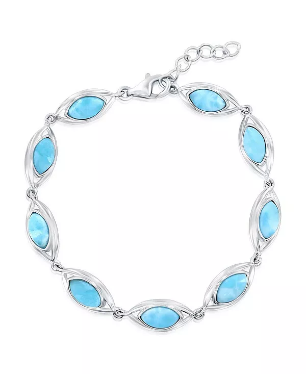 Браслет из стерлингового серебра с ларимаром и огранкой «маркиз» Caribbean Treasures, blue
Браслет из стерлингового серебра с ларимаром и огранкой «маркиз» Caribbean Treasures, blue