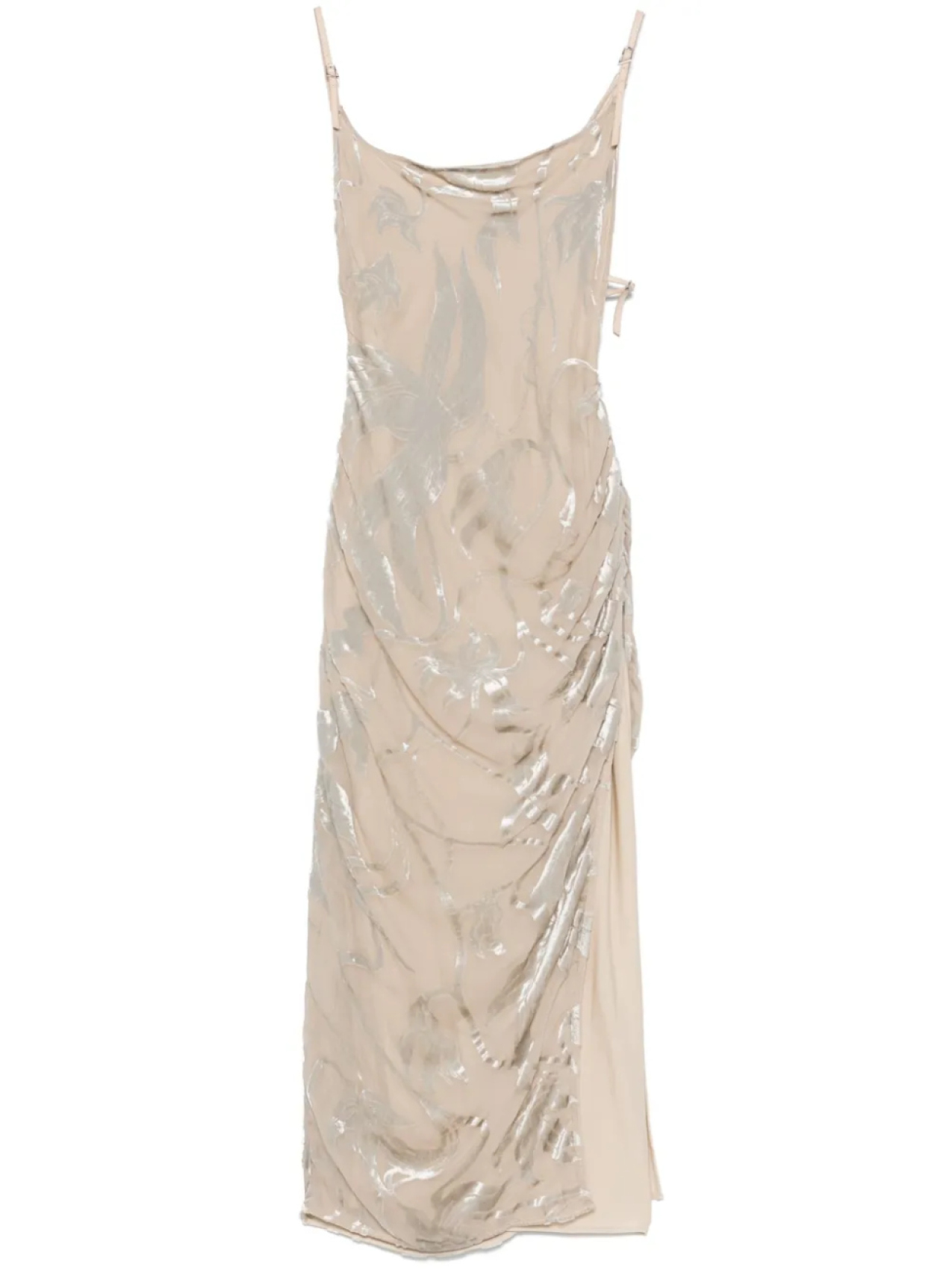 Mugler бархатное платье асимметричного кроя, нейтральный
Mugler бархатное платье асимметричного кроя, нейтральный