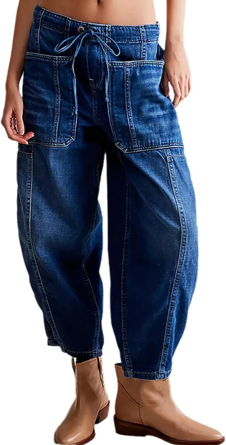 Женские мешковатые джинсы barrel с завязками и низкой посадкой Xadsfeel
Женские мешковатые джинсы barrel с завязками и низкой посадкой Xadsfeel