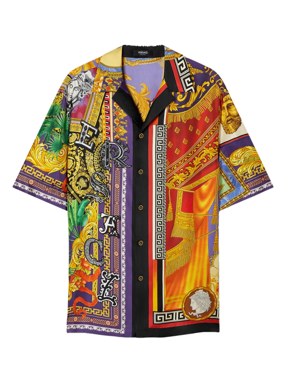 Рубашка с графичным принтом Versace, фиолетовый
Рубашка с графичным принтом Versace, фиолетовый