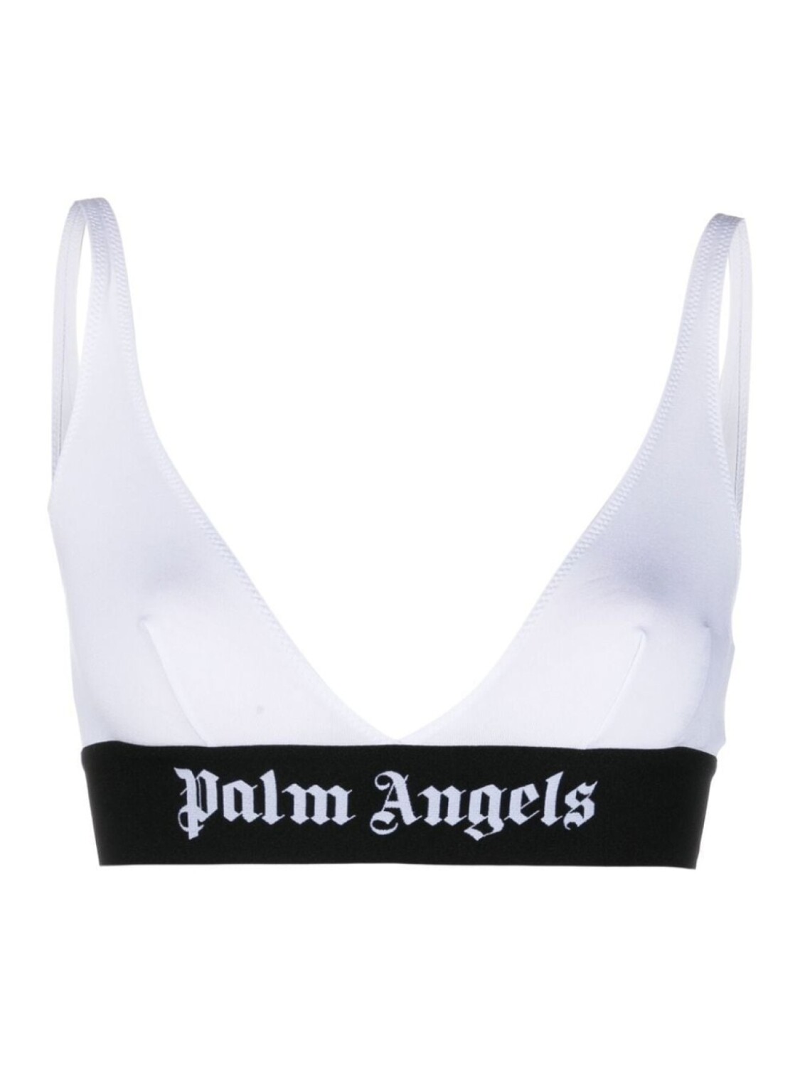 Palm Angels бюстгальтер с треугольными чашками и логотипом, белый 
Palm Angels бюстгальтер с треугольными чашками и логотипом, белый