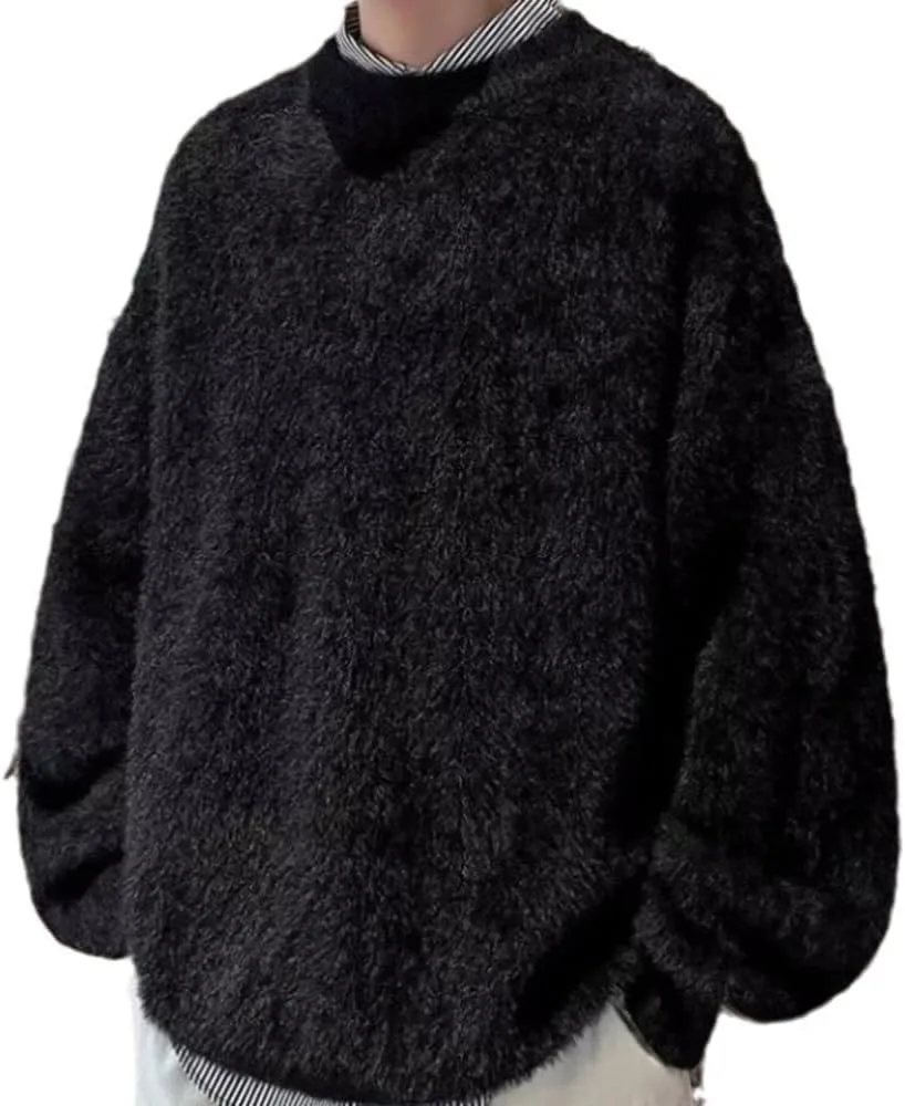 Мужской однотонный пушистый вязаный свитер Vintage Loose Warm Lunoakvo
Мужской однотонный пушистый вязаный свитер Vintage Loose Warm Lunoakvo