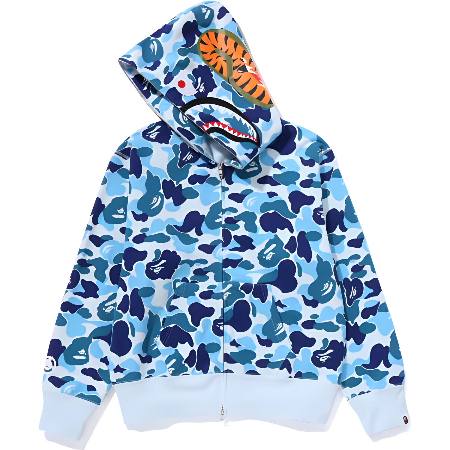 A Bathing Ape Женская толстовка Bape Abc Camo Shark на молнии, синяя
A Bathing Ape Женская толстовка Bape Abc Camo Shark на молнии, синяя