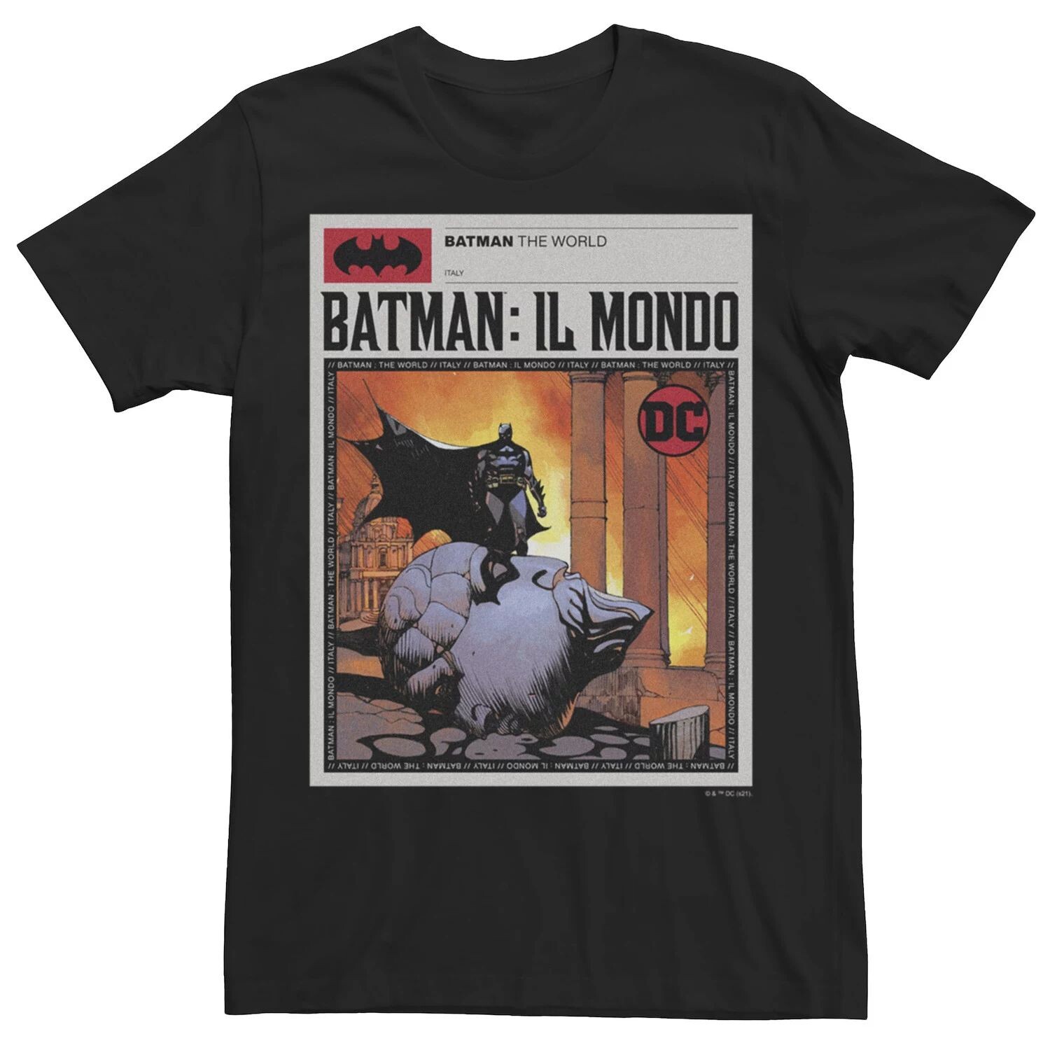Мужская футболка с плакатом Batman: Il Mondo Italy News Licensed Character
Мужская футболка с плакатом Batman: Il Mondo Italy News Licensed Character
