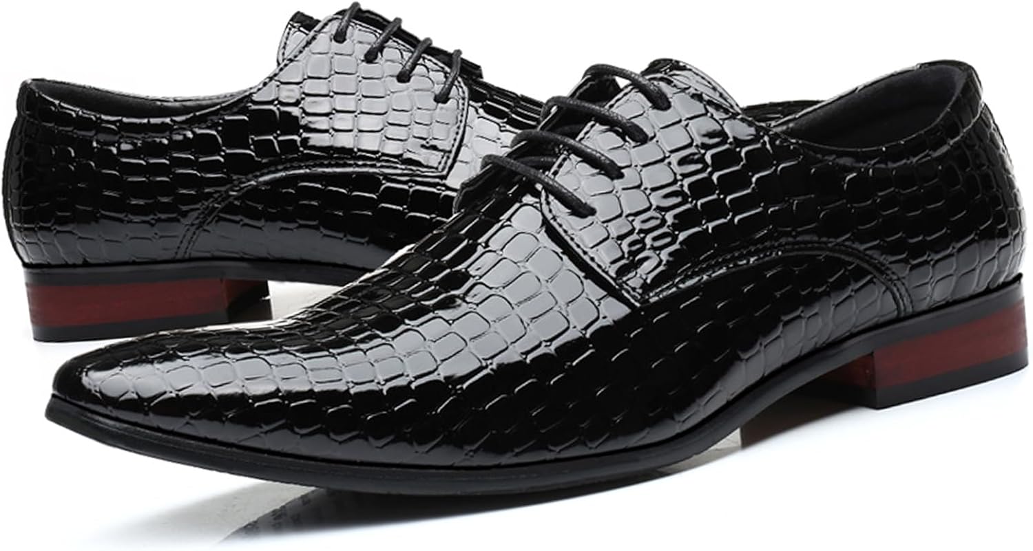 Мужские оксфорды из узорной кожи, модные остроносые лаковые туфли на шнуровке, противоскользящие дерби для деловых встреч, свадеб и официальных мероприятий Generic, черный
Мужские оксфорды из узорной кожи, модные остроносые лаковые туфли на шнуровке, противоскользящие дерби для деловых встреч, свадеб и официальных мероприятий Generic, черный