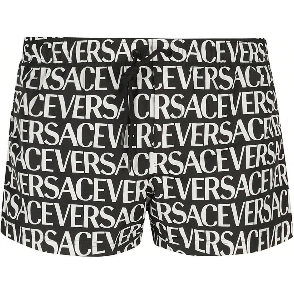 Логотипные плавательные шорты со шнурком VERSACE, черный
Логотипные плавательные шорты со шнурком VERSACE, черный