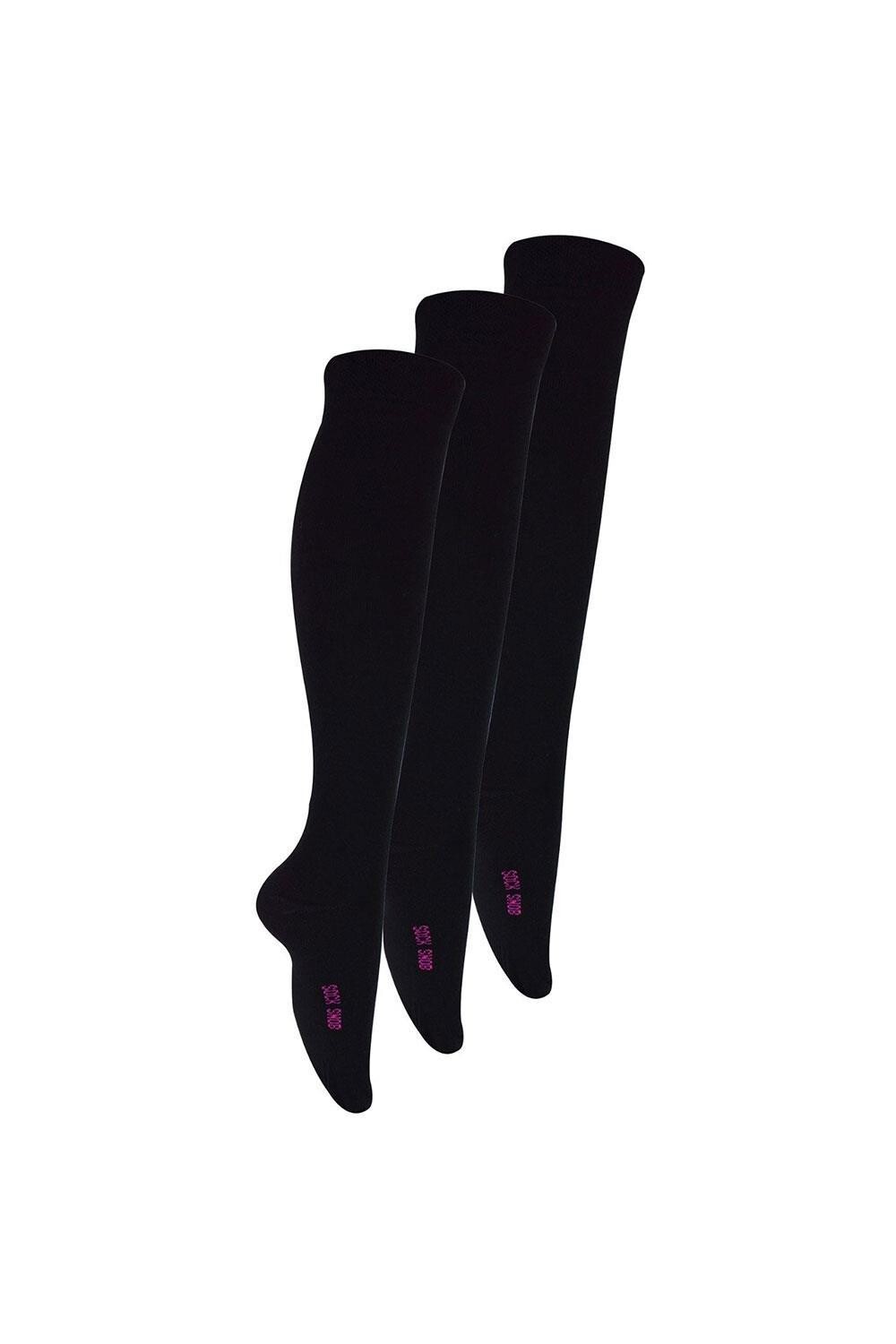 3 пары простых бамбуковых школьных носков до колена Sock Snob, черный
3 пары простых бамбуковых школьных носков до колена Sock Snob, черный