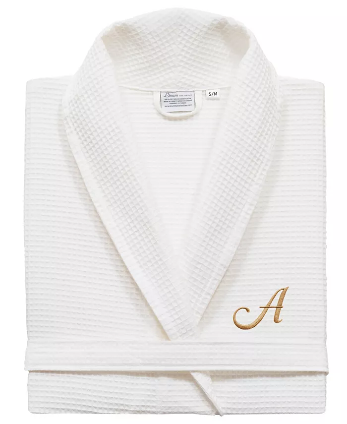 Персонализированный унисекс банный халат из турецкого хлопка с золотой вышивкой и текстурой "вафля" Linum Home, белый
Персонализированный унисекс банный халат из турецкого хлопка с золотой вышивкой и текстурой "вафля" Linum Home, белый