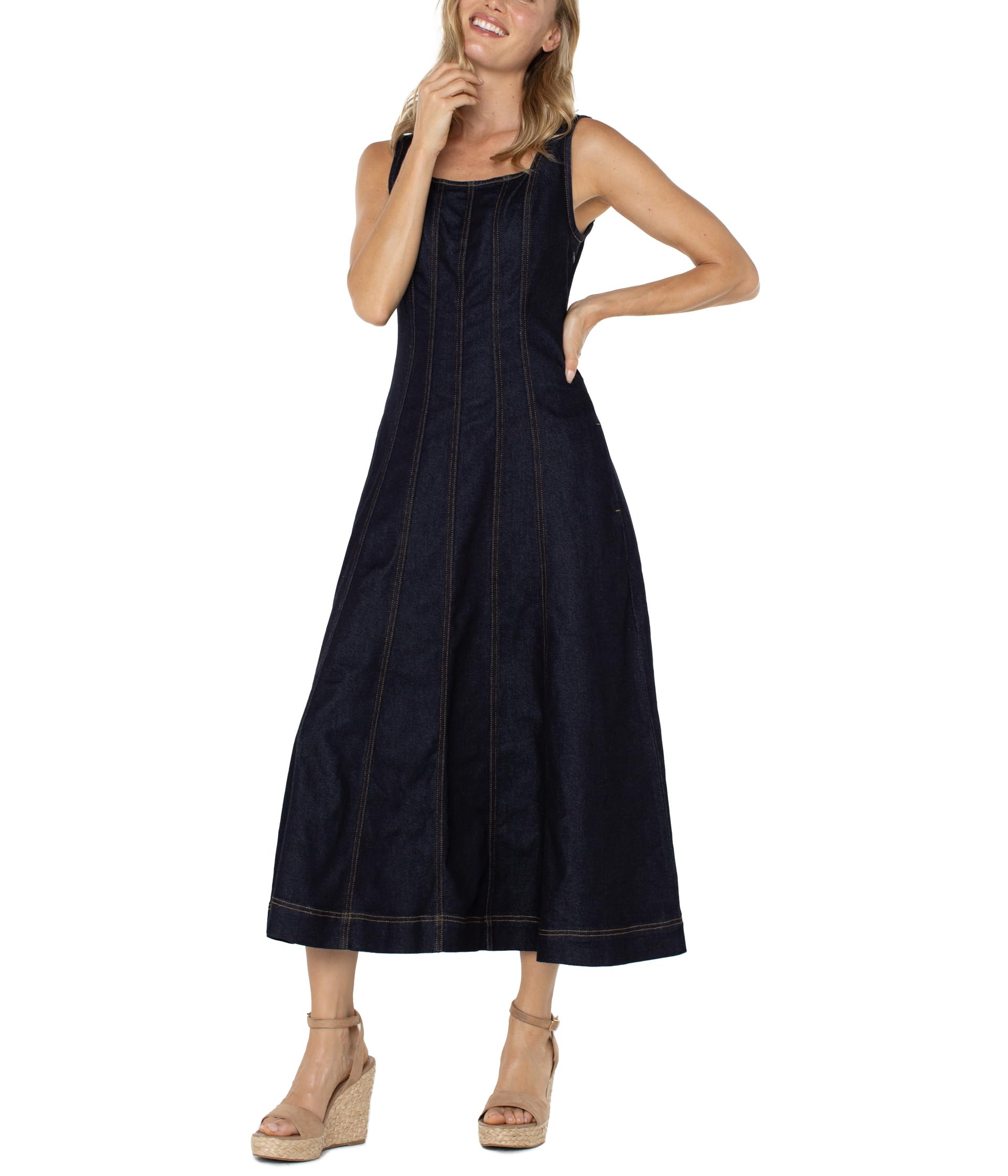 Платье Liverpool Los Angeles Smocked Back Fit And Flare Midi Dress, цвет Indigo Rinse
Платье Liverpool Los Angeles Smocked Back Fit And Flare Midi Dress, цвет Indigo Rinse