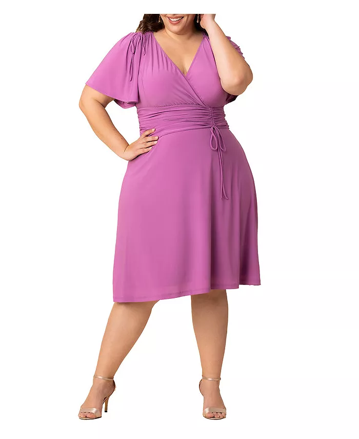 Платье с драпировкой и завязками Jemma больших размеров Kiyonna, фиолетовый
Платье с драпировкой и завязками Jemma больших размеров Kiyonna, фиолетовый