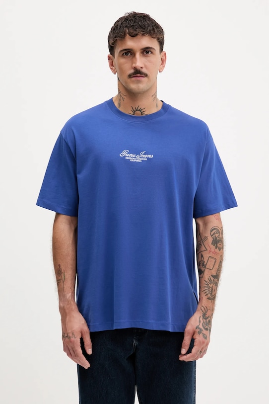 Хлопковая футболка Guess Jeans, синий
Хлопковая футболка Guess Jeans, синий