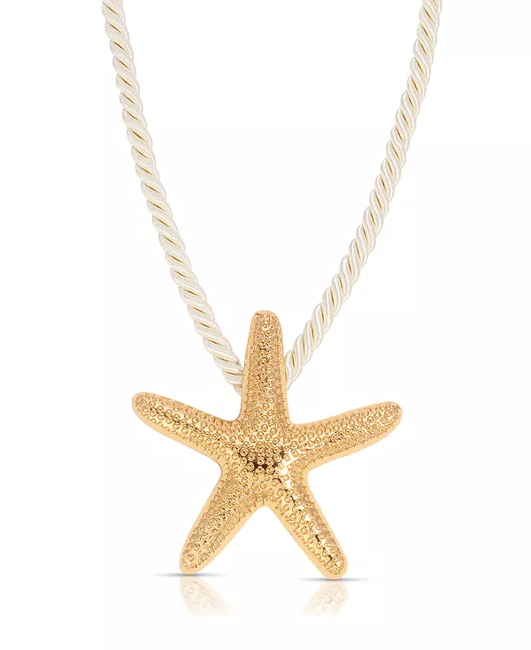 Ожерелье из шелкового шнура с подвеской в виде морской звезды Ettika, beige
Ожерелье из шелкового шнура с подвеской в виде морской звезды Ettika, beige