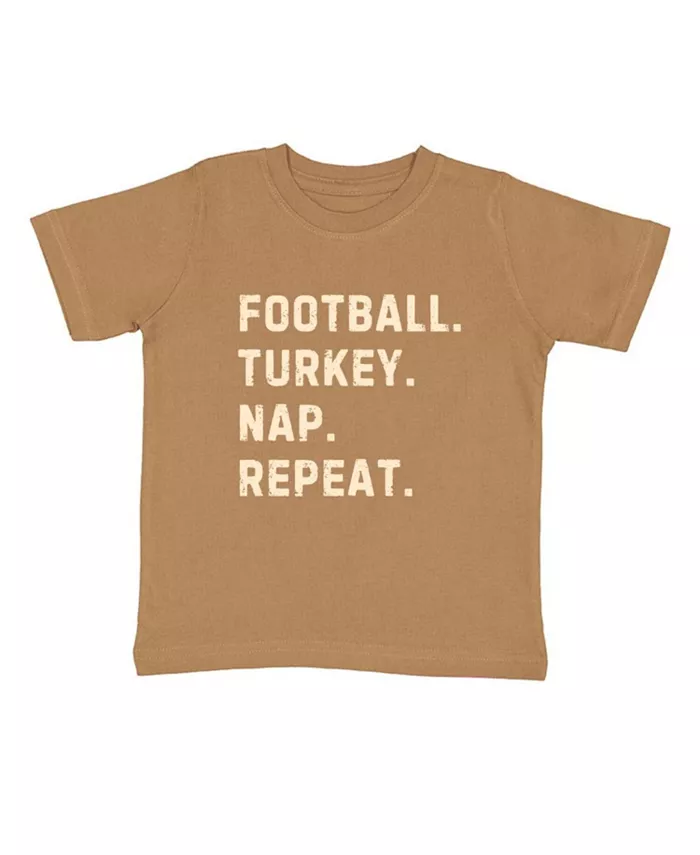 Футбольная футболка для мальчиков с принтом индейки и надписью Nap Repeat, с короткими рукавами, для Дня благодарения Sweet Wink, коричневый
Футбольная футболка для мальчиков с принтом индейки и надписью Nap Repeat, с короткими рукавами, для Дня благодарения Sweet Wink, коричневый