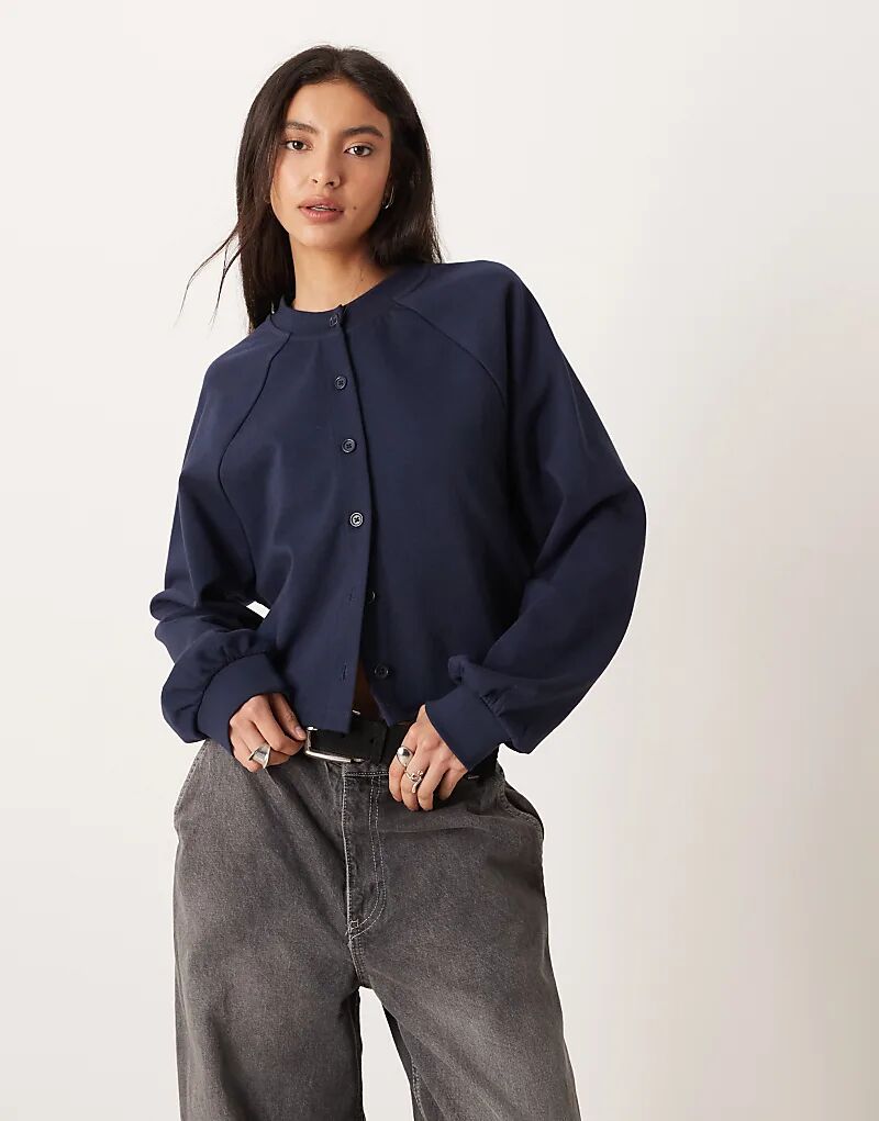 Кардиган ASOS DESIGN из пряжи интерлок темно-синего цвета
Кардиган ASOS DESIGN из пряжи интерлок темно-синего цвета