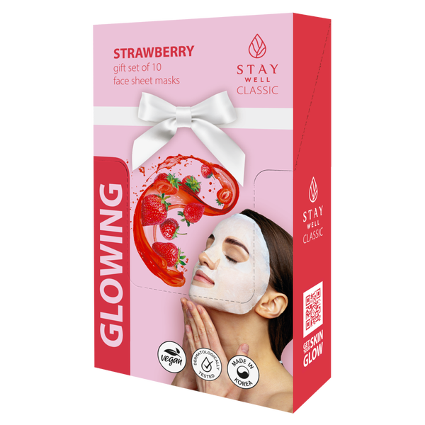 Маска для лица эластичная с экстрактом клубники, 10 шт./1 упаковка. Stay Well Glowing
Маска для лица эластичная с экстрактом клубники, 10 шт./1 упаковка. Stay Well Glowing