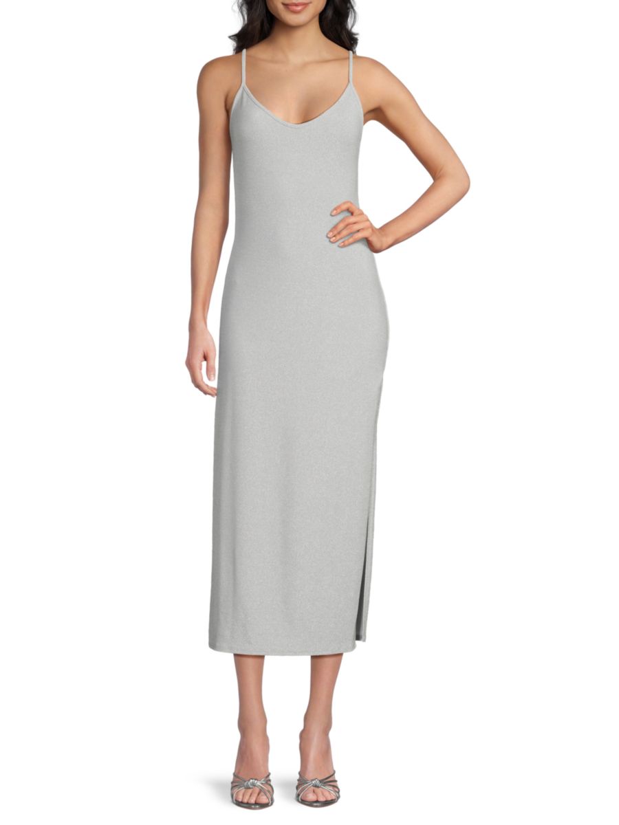 Платье-миди с металлическим эффектом без рукавов Bebe, цвет Silver White
Платье-миди с металлическим эффектом без рукавов Bebe, цвет Silver White