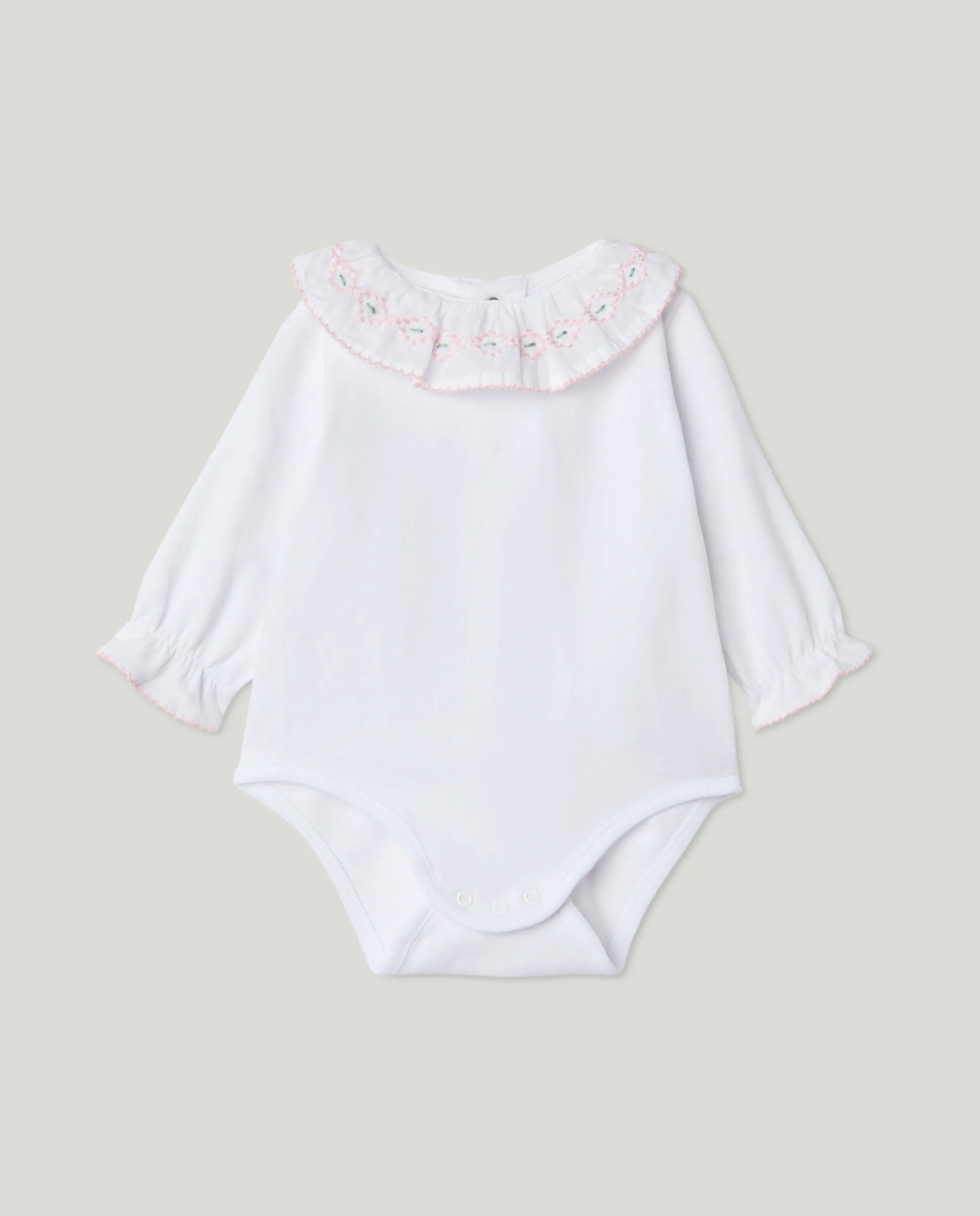 Боди с длинным рукавом и воротником с рюшами, с машинной вышивкой для малыша Coconut El Corte Inglés, белый
Боди с длинным рукавом и воротником с рюшами, с машинной вышивкой для малыша Coconut El Corte Inglés, белый