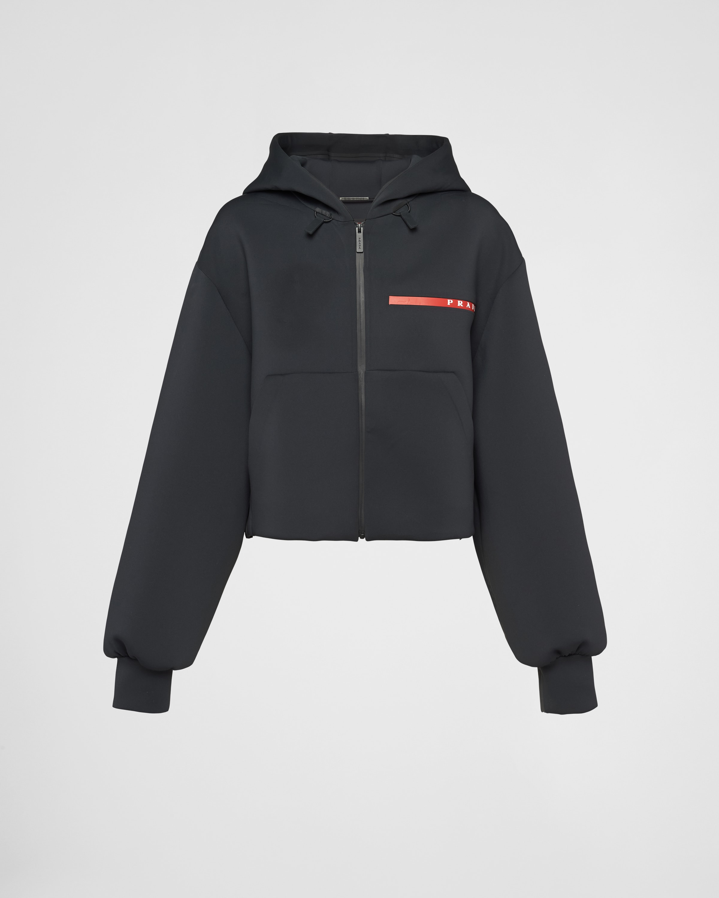 Свитшот из переработанного двойного джерси Prada, черный
Свитшот из переработанного двойного джерси Prada, черный