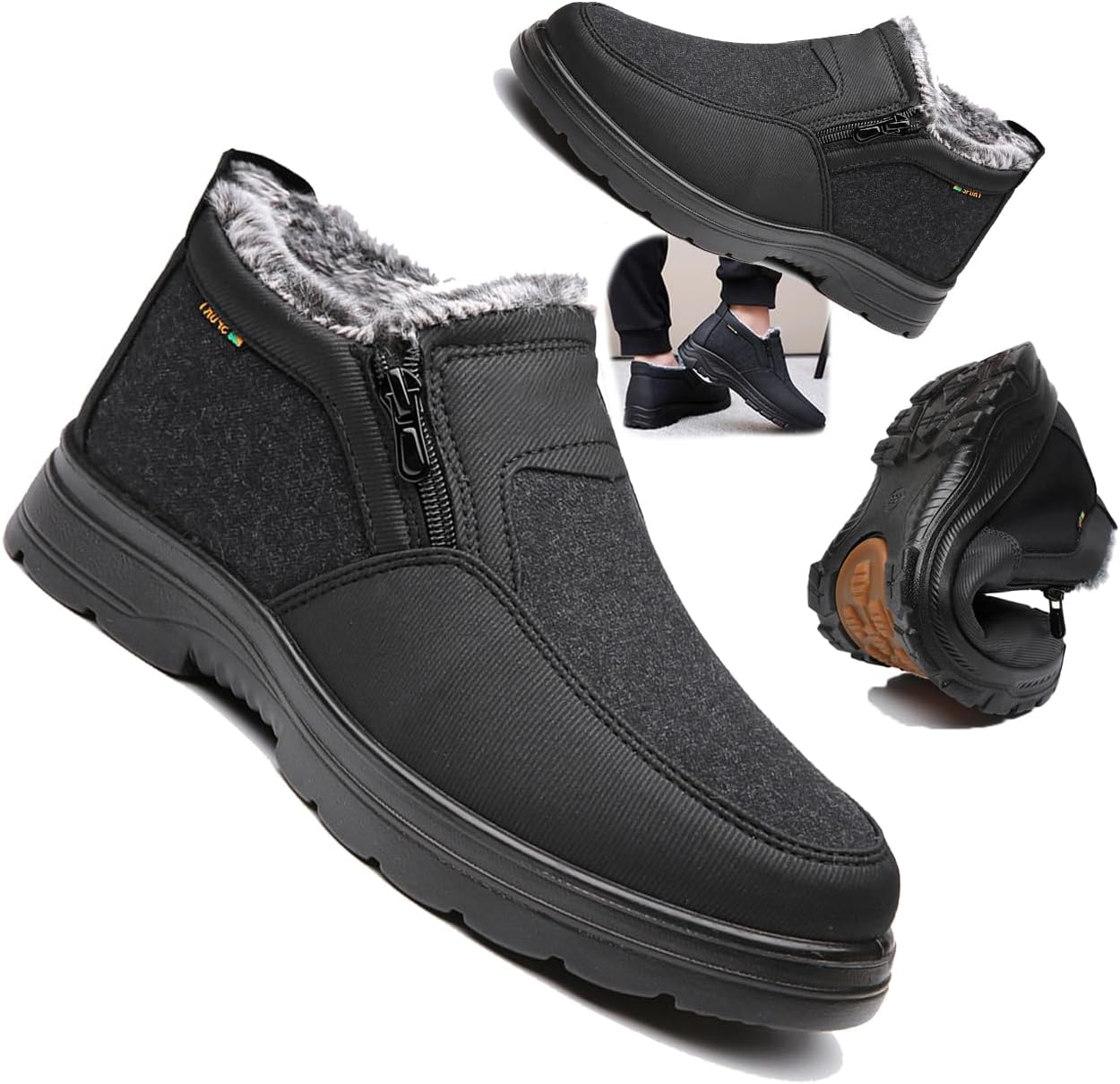 Ортопедические теплые зимние ботинки для мужчин, водонепроницаемые, противоскользящие, зимние, с флисовой подкладкой, зимние ботинки, водонепроницаемые, с меховой подкладкой и боковой молнией Generic, черный
Ортопедические теплые зимние ботинки для мужчин, водонепроницаемые, противоскользящие, зимние, с флисовой подкладкой, зимние ботинки, водонепроницаемые, с меховой подкладкой и боковой молнией Generic, черный