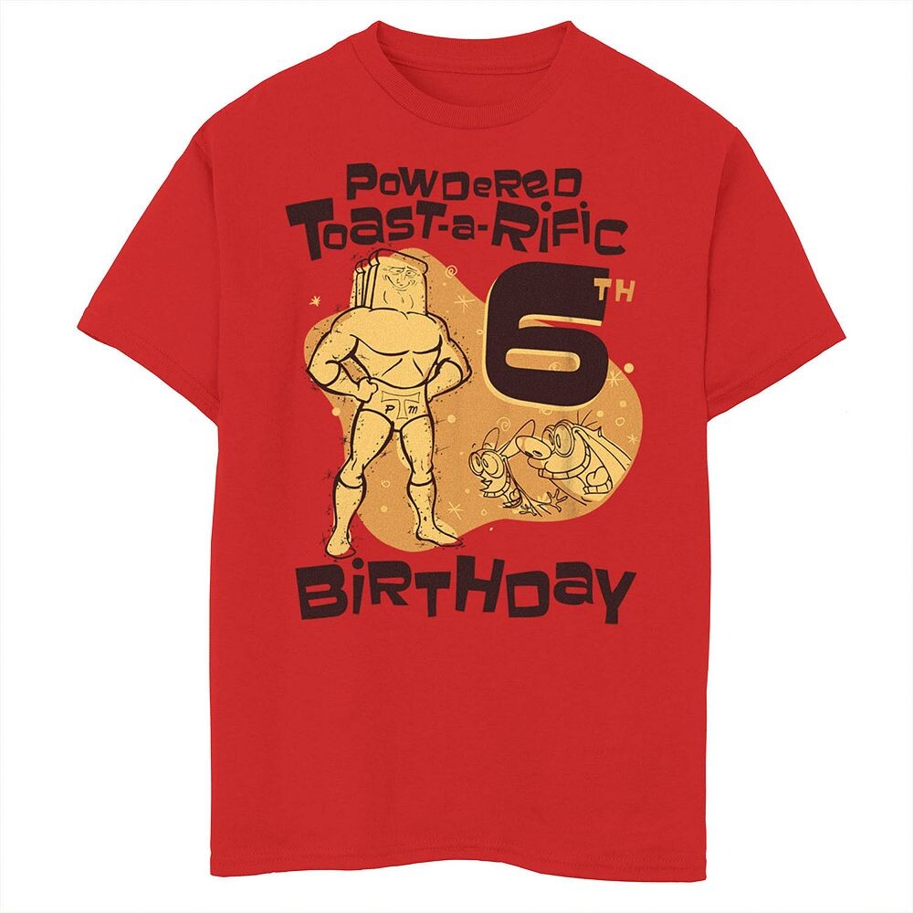 Футболка Ren & Stimpy Toast-A-Rific для мальчиков 8–20 лет на 6-й день рождения Licensed Character, красный
Футболка Ren & Stimpy Toast-A-Rific для мальчиков 8–20 лет на 6-й день рождения Licensed Character, красный
