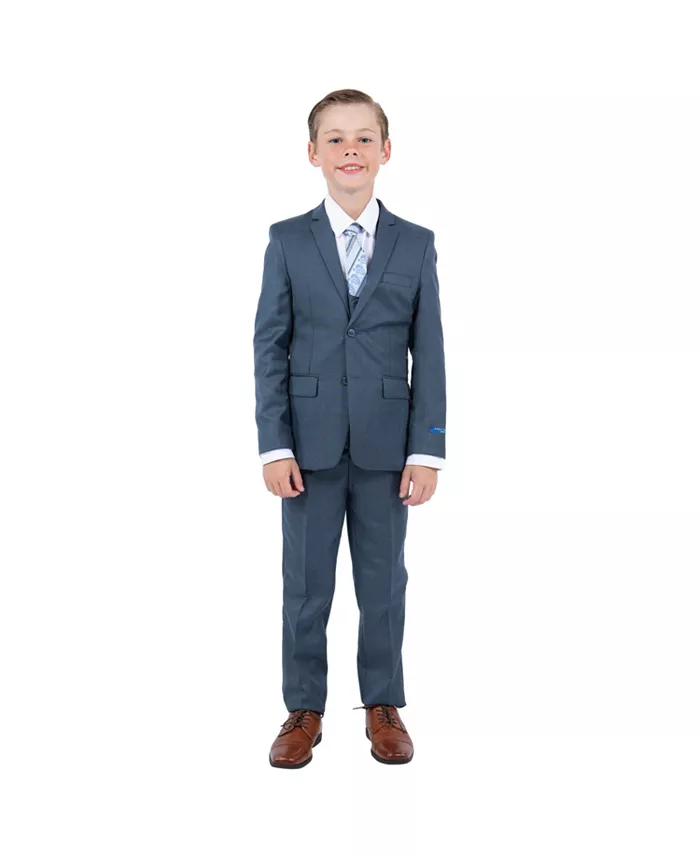 Костюм из 5 предметов для мальчиков цвета какао: жилет, брюки, рубашка и галстук Perry Ellis, синий
Костюм из 5 предметов для мальчиков цвета какао: жилет, брюки, рубашка и галстук Perry Ellis, синий