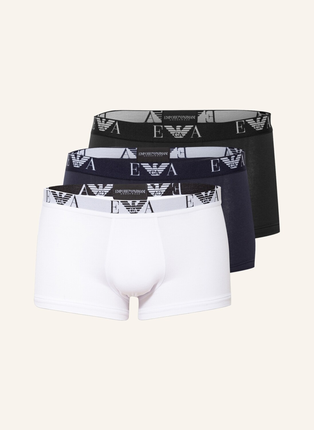 3 пары боксеров Emporio Armani, белый
3 пары боксеров Emporio Armani, белый