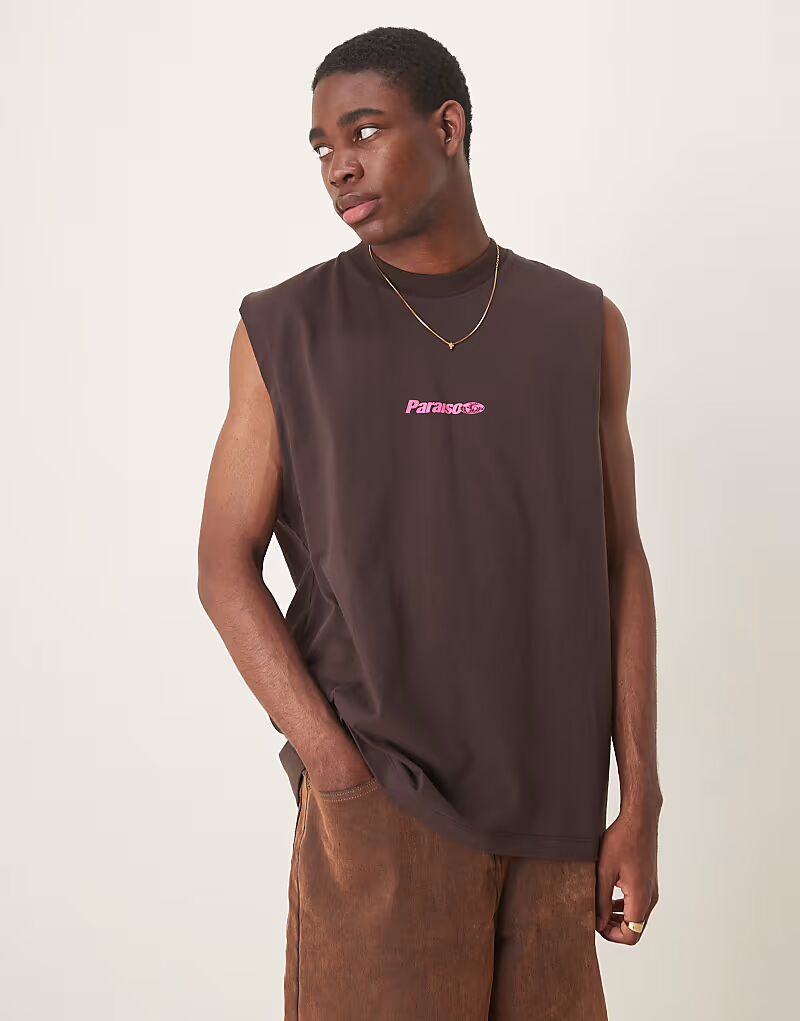 Майка ASOS DESIGN большого размера со спортивной графикой коричневого цвета
Майка ASOS DESIGN большого размера со спортивной графикой коричневого цвета