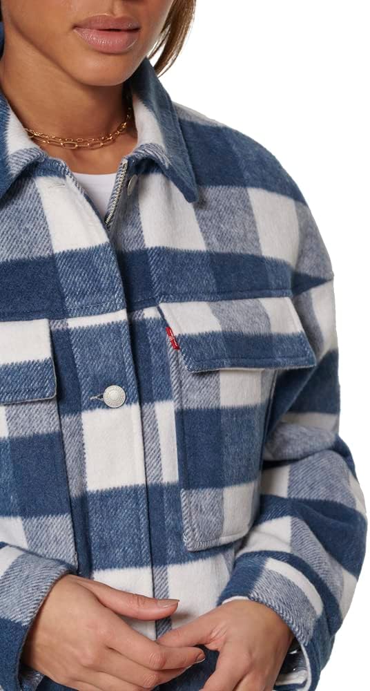 Женская шерстяная куртка-рубашка Levi's Shorty, Blue/White Check Plaid
Женская шерстяная куртка-рубашка Levi's Shorty, Blue/White Check Plaid