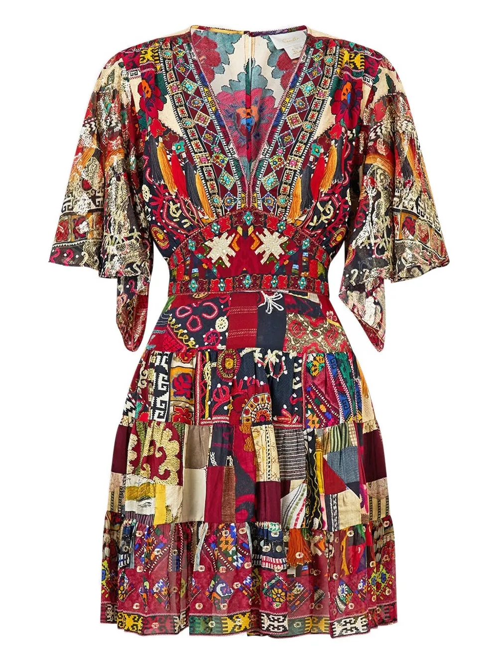 Мини-платье из лоскутков с ярусами Camilla, красный
Мини-платье из лоскутков с ярусами Camilla, красный