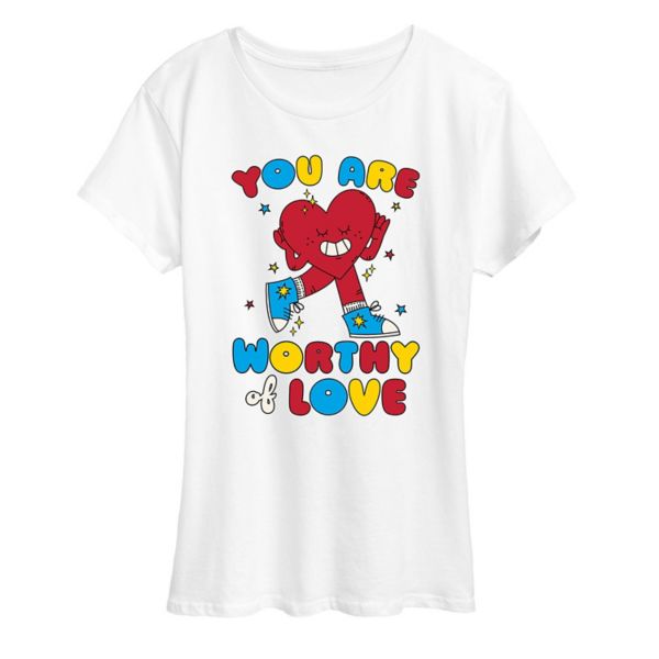 Женская футболка с надписью «Ты достойна любви» Licensed Character, белый
Женская футболка с надписью «Ты достойна любви» Licensed Character, белый