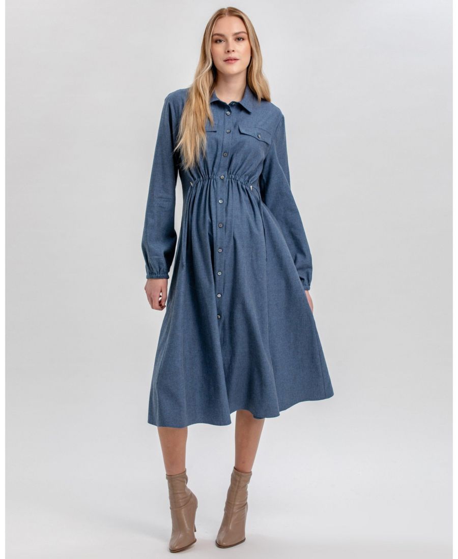 Хлопковая рубашка для беременных Эрика с завязками на талии PIETRO BRUNELLI MATERNITY, Blue
Хлопковая рубашка для беременных Эрика с завязками на талии PIETRO BRUNELLI MATERNITY, Blue