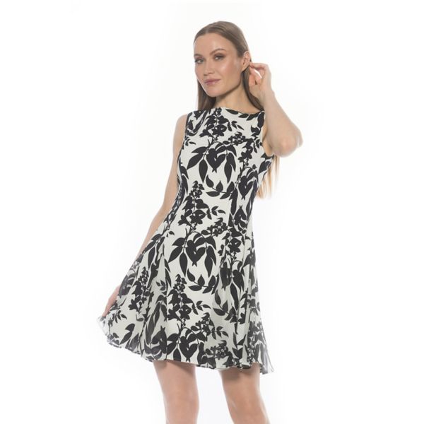 Женское платье без рукавов с вырезом-лодочкой, расклешенное к низу Alexia Admor, цвет black white floral
Женское платье без рукавов с вырезом-лодочкой, расклешенное к низу Alexia Admor, цвет black white floral