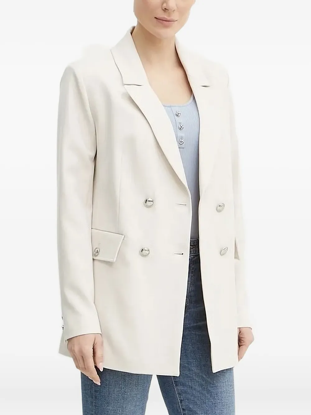 Двубортный блейзер на пуговицах GUESS USA, нейтральный
Двубортный блейзер на пуговицах GUESS USA, нейтральный