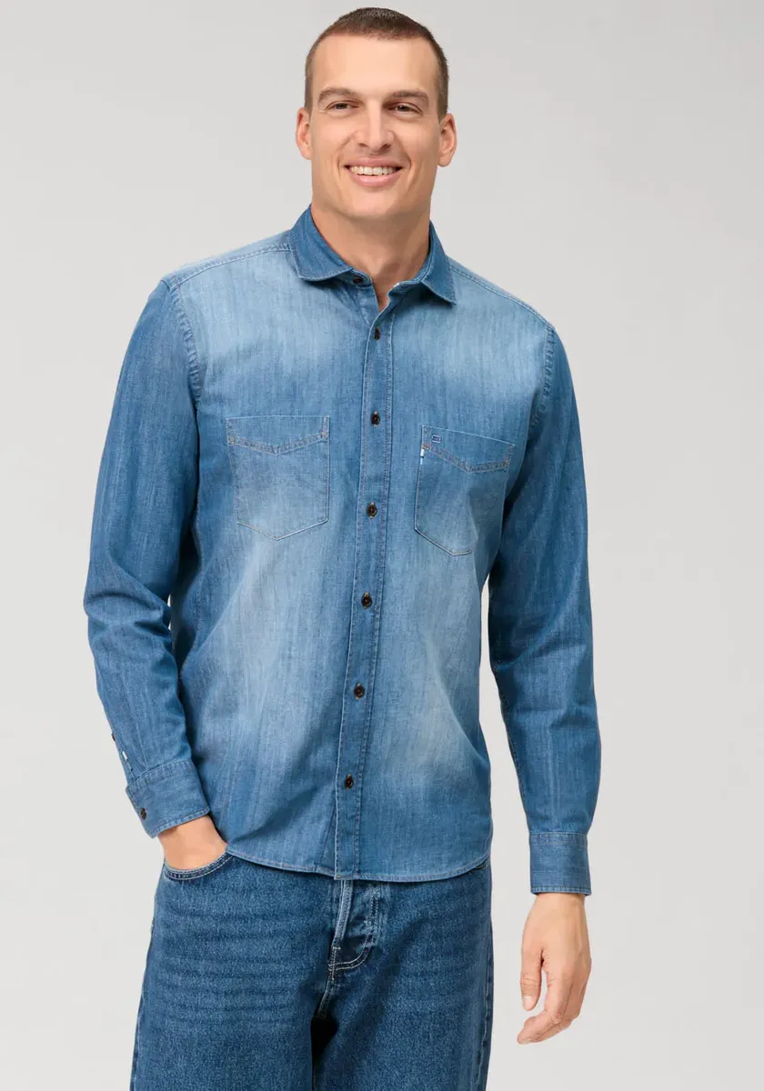 Джинсовая рубашка OLYMP "Повседневная", синий
Джинсовая рубашка OLYMP "Повседневная", синий