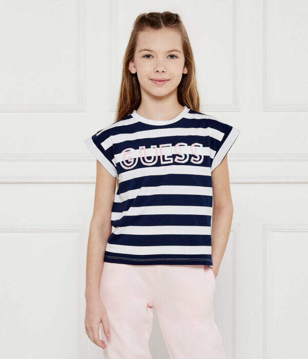Футболка детская Guess в полоску, синий / белый
Футболка детская Guess в полоску, синий / белый
