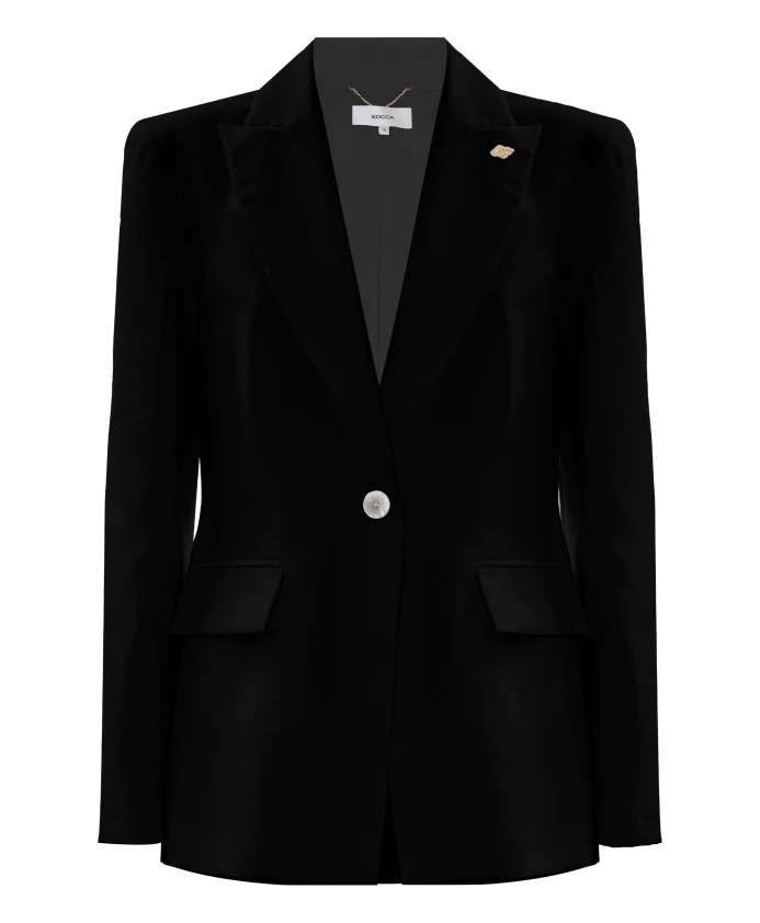 Элегантный пиджак с декоративной отделкой. Kocca, черный
Элегантный пиджак с декоративной отделкой. Kocca, черный