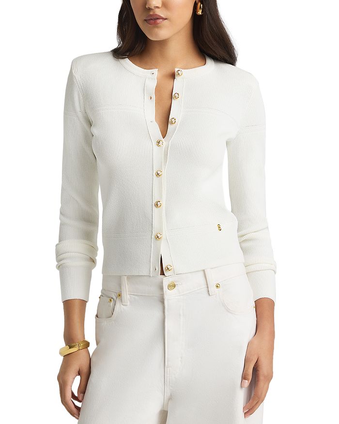 Кардиган из тонкой ребристой вязки St. John, слоновая кость/кремовый
Кардиган из тонкой ребристой вязки St. John, слоновая кость/кремовый