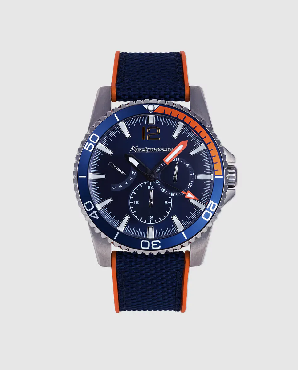 Neckmarine X-Treme NM-X3779M05 многофункциональные резиновые мужские часы, синий
Neckmarine X-Treme NM-X3779M05 многофункциональные резиновые мужские часы, синий