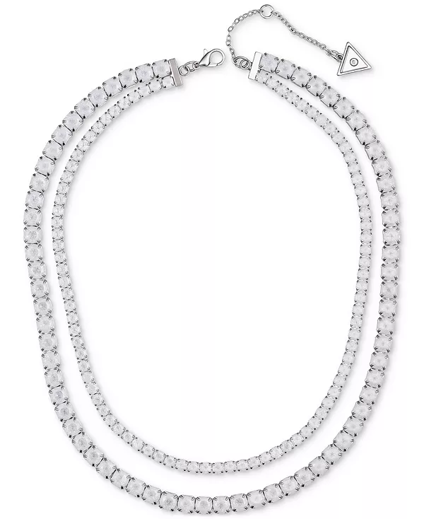 Ожерелье с двумя кристаллами серебристого тона Guess, silver
Ожерелье с двумя кристаллами серебристого тона Guess, silver