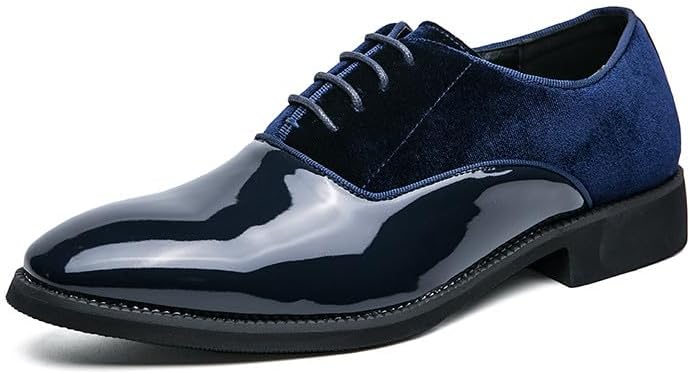 Мужские лаковые туфли Santimon, классические туфли-оксфорды на шнурках, формальные, бархатные деловые дерби для мужчин, синий
Мужские лаковые туфли Santimon, классические туфли-оксфорды на шнурках, формальные, бархатные деловые дерби для мужчин, синий