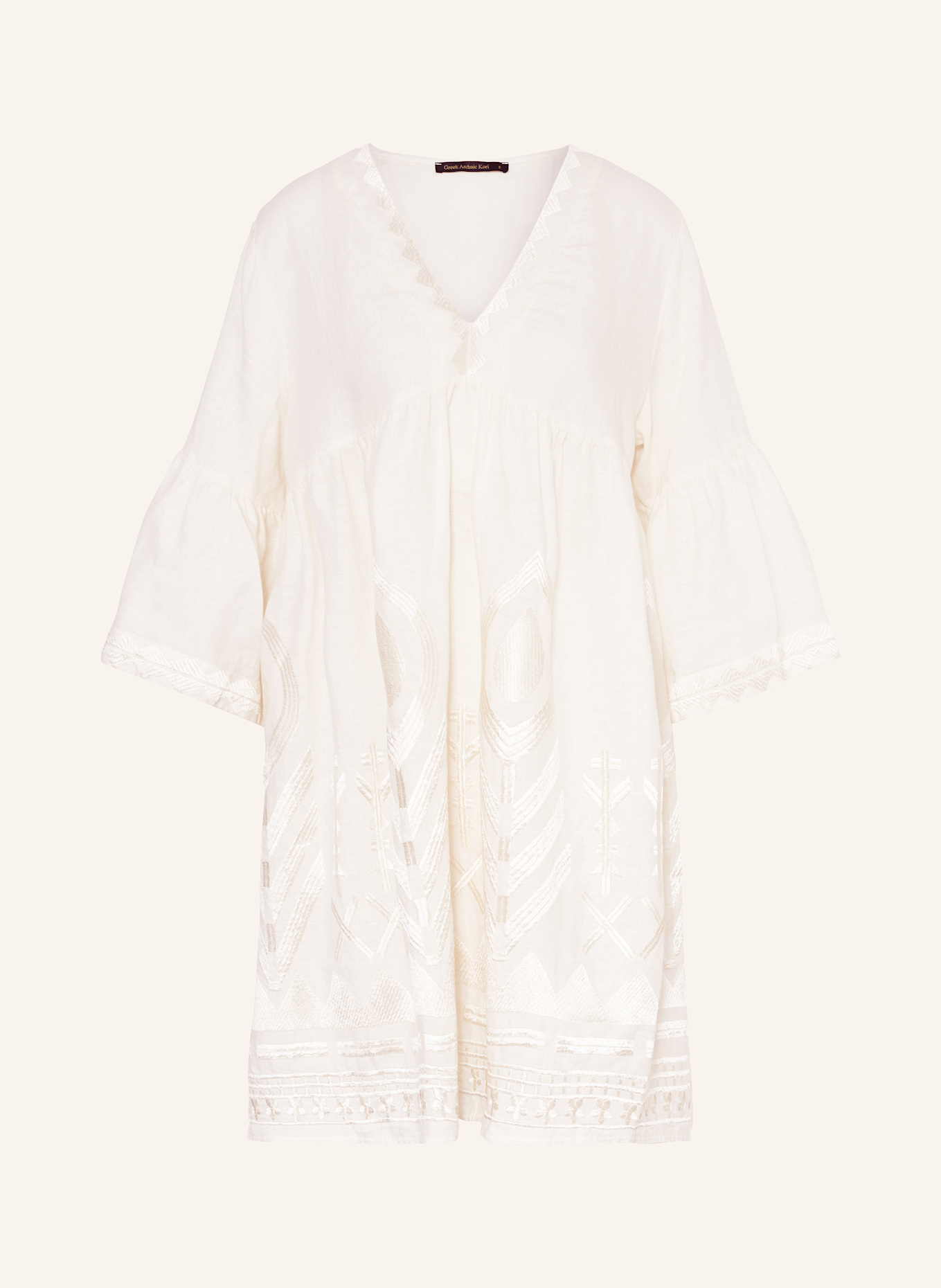 Пляжное платье из льна с перьями и рукавами 3/4 Greek Archaic Kori, желтый
Пляжное платье из льна с перьями и рукавами 3/4 Greek Archaic Kori, желтый