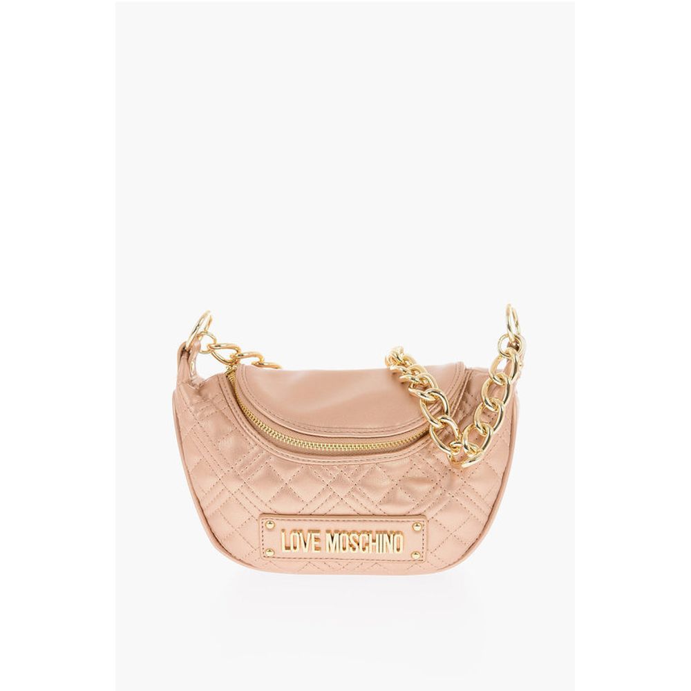 LOVE стеганая блестящая сумка через плечо из искусственной кожи с золотистым ремешком Moschino, золотой
LOVE стеганая блестящая сумка через плечо из искусственной кожи с золотистым ремешком Moschino, золотой